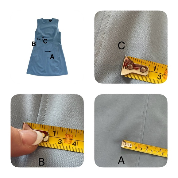 Theory Helaina Dress Size 4 Blue Sleeveless Wool Blend A-line *See Notes* - Picture 14 of 14